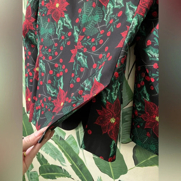 Men’s Shinesty Poinsettia Ugly Christmas Suit Jacket Size 36 - Picture 11 of 14